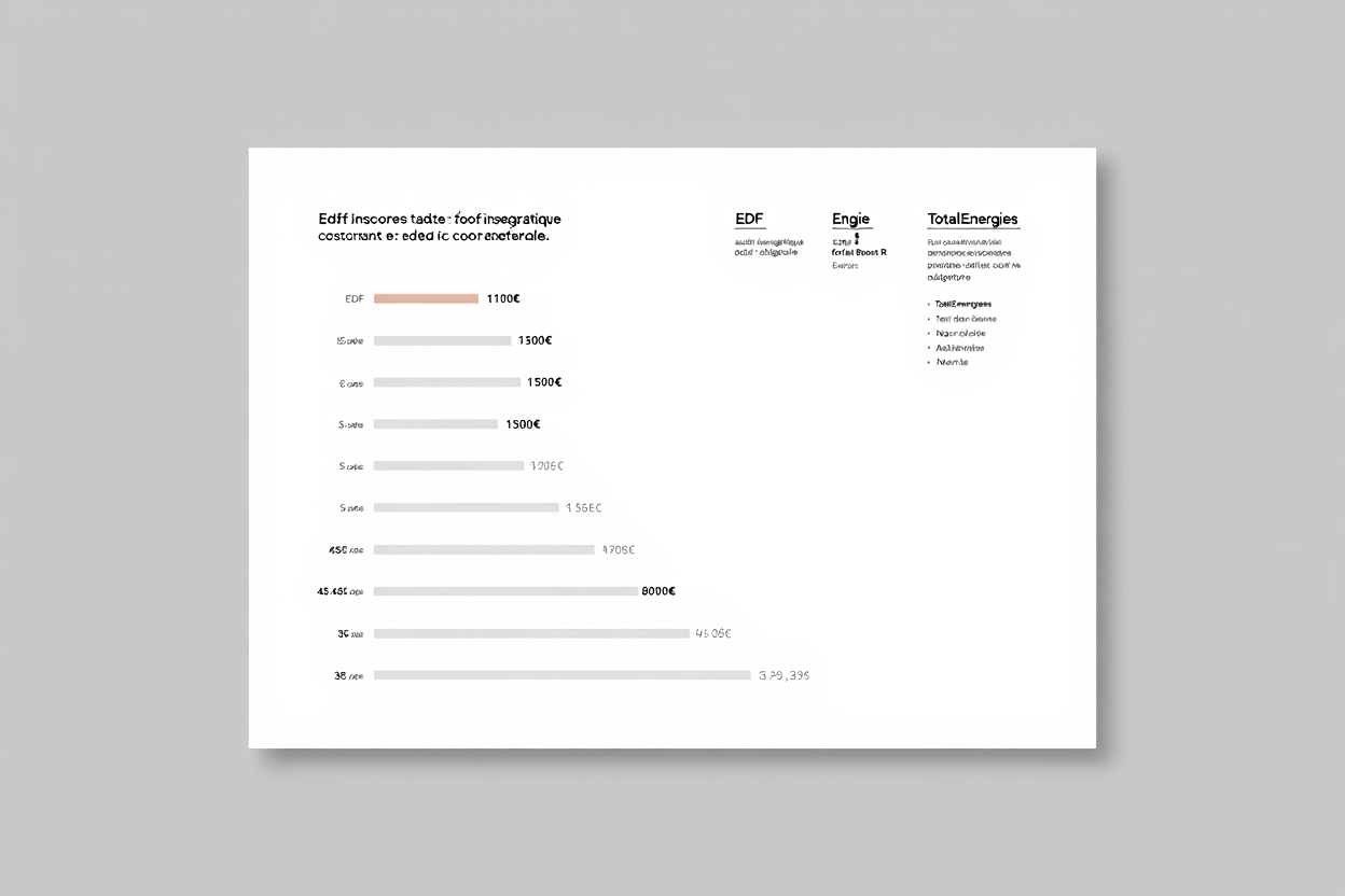 Comparaison des primes CEE par fournisseur