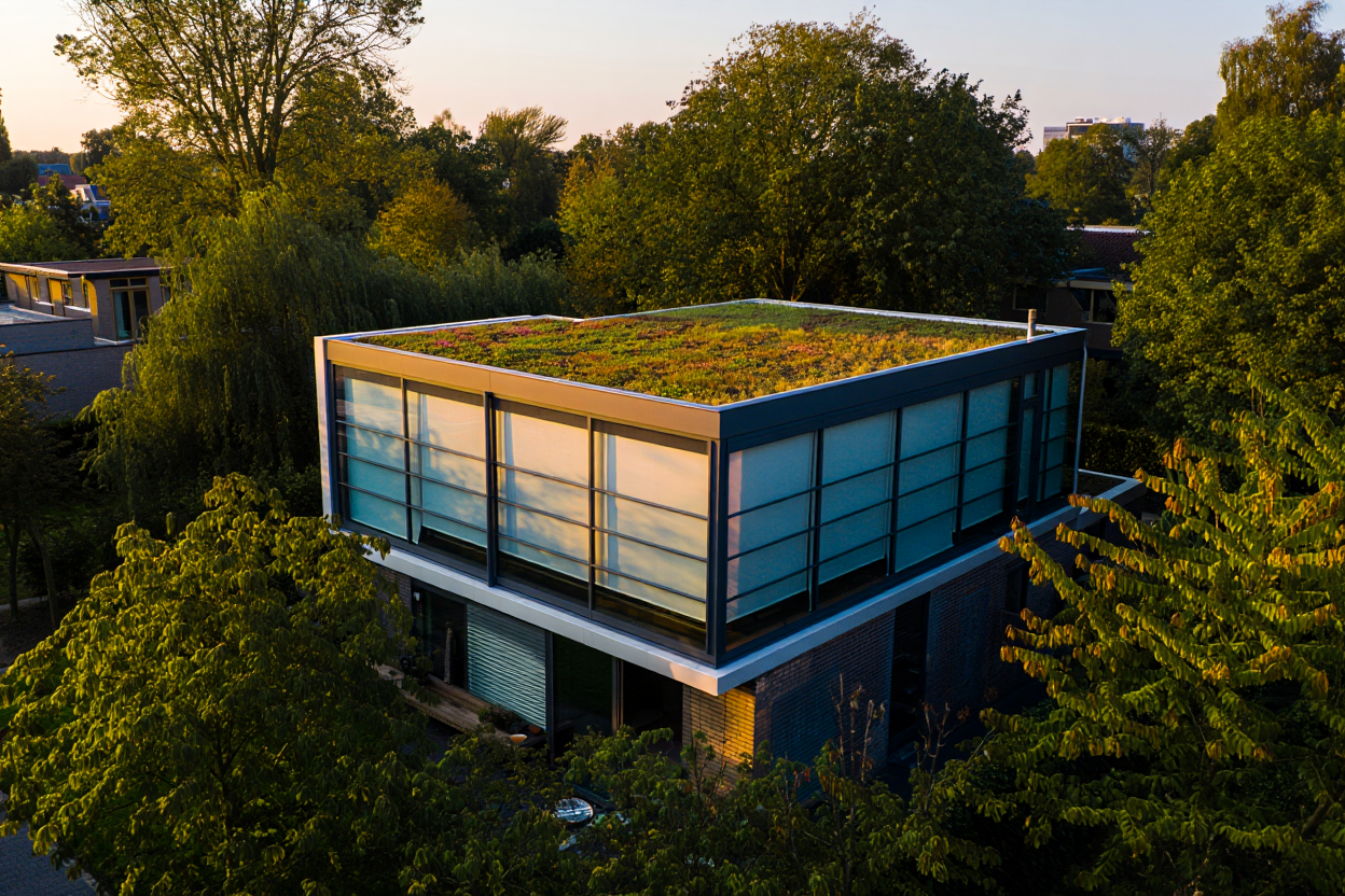 Maison bioclimatique avec orientation sud optimale