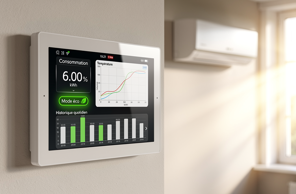 Affichage de la consommation énergétique d'un climatiseur