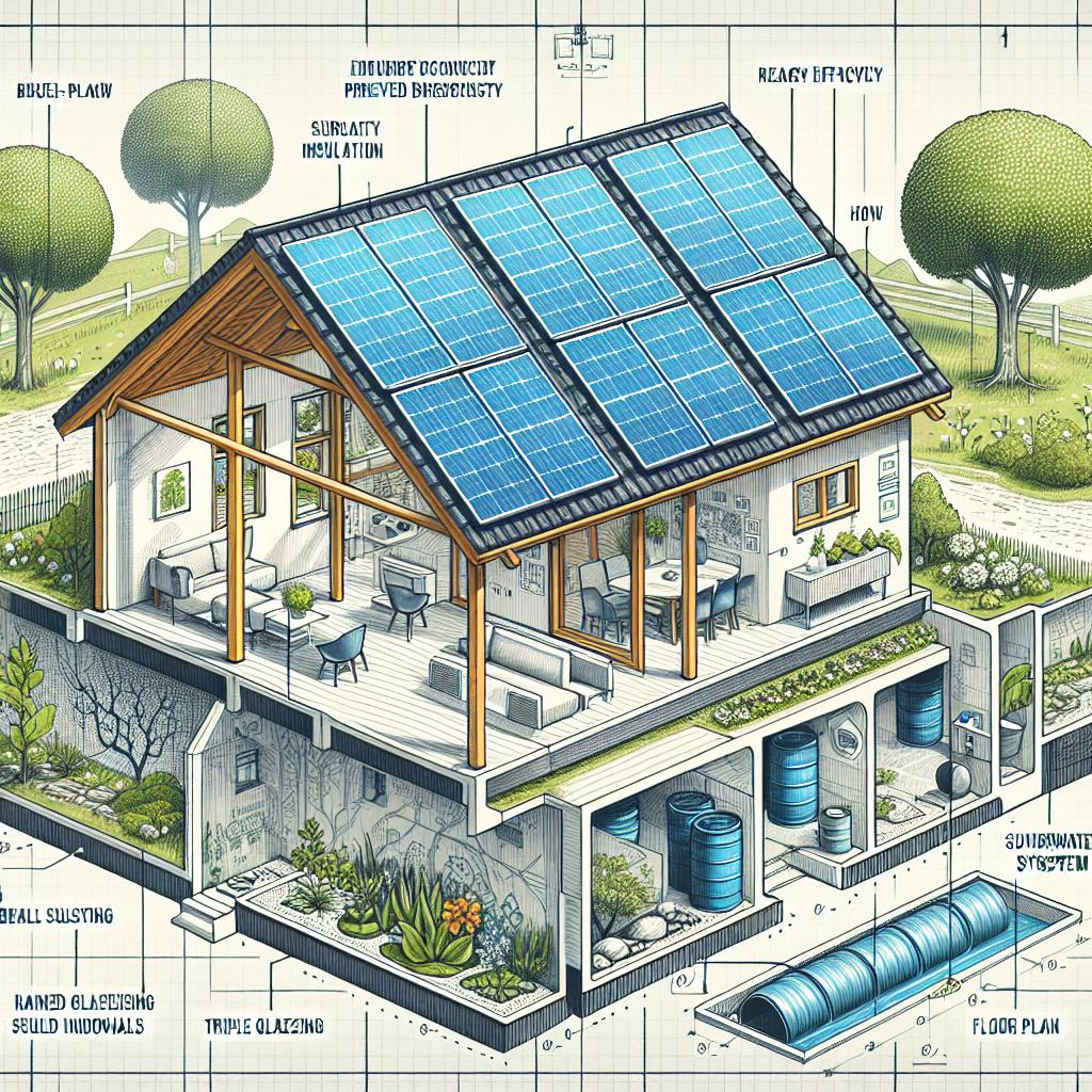 Schéma d'une maison écoénergétique