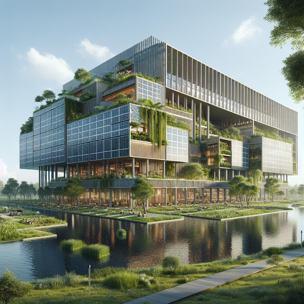 Modern sustainable building project