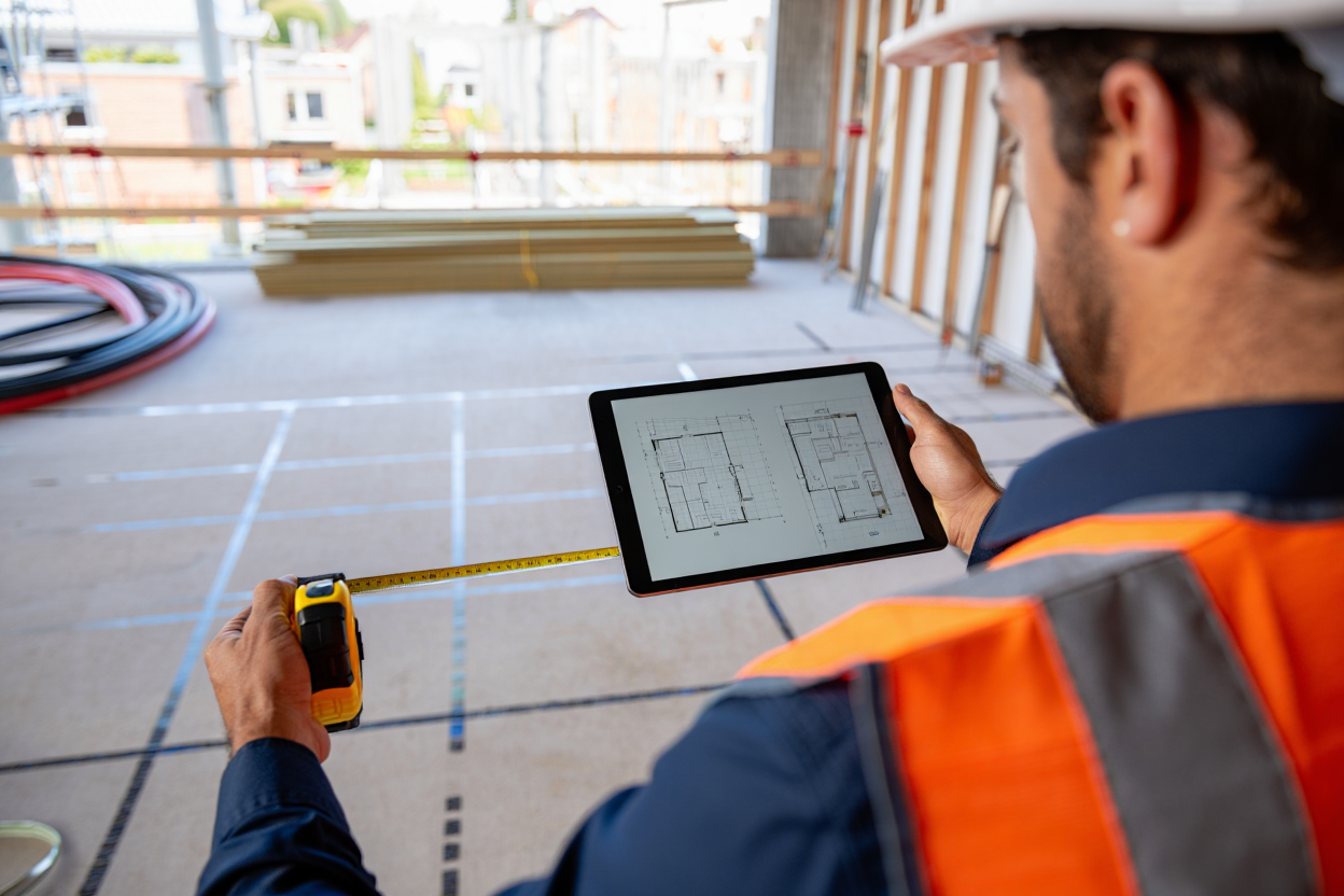 Calcul de surface habitable dans un chantier de construction neuve