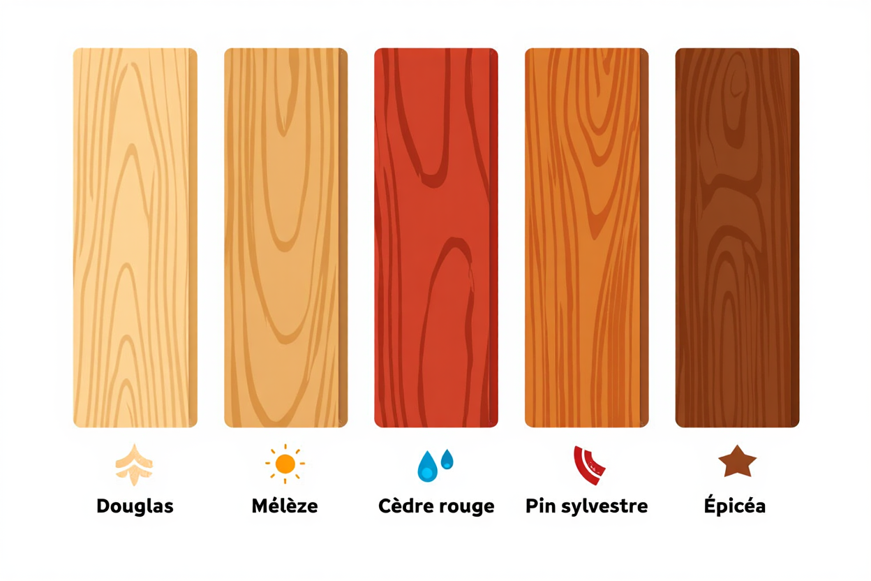 Comparaison des essences de bois pour bardage