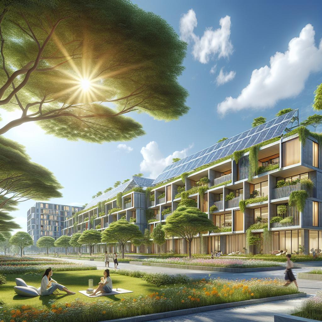 Bâtiment résidentiel moderne conçu pour le confort estival